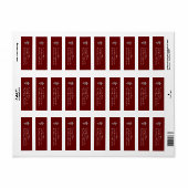 Afstuderen Dierenarts Rood Zilver Etiket (Full Sheet)