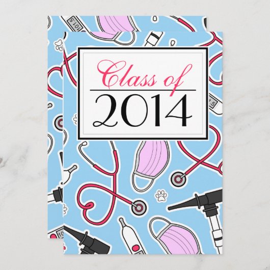 Afstuderen diergeneeskundige technicus Uitnodigen Kaart (Voorkant / Achterkant)