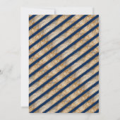 Afstuderen Dinner Navy Blue Afstuderen Kaart (Achterkant)