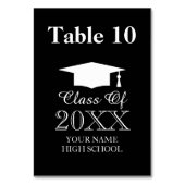 Afstuderen Dinner Party Tafelnummer Kaarttekens (Voorkant)