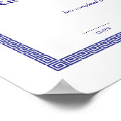 Afstuderen Diploma Certificate Greek Keys White Bk Poster (Hoek)