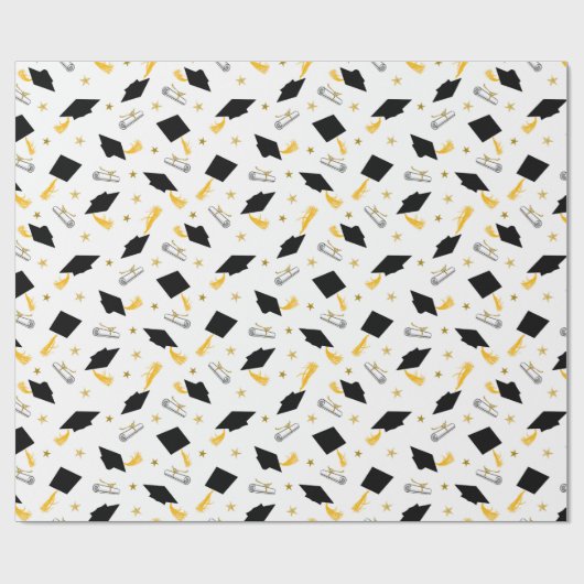Afstuderen Diploma en Petten Cadeaupapier (Vlak)