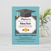 Afstuderen Diploma Foto Afstuderen Uitnodiging (Staand voorkant)