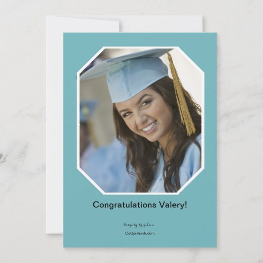 Afstuderen Diploma Foto Afstuderen Uitnodiging (Achterkant)