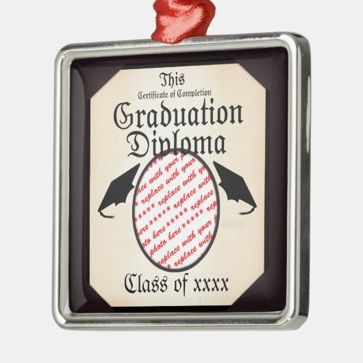 Afstuderen Diploma Foto Lijst Metalen Ornament (Links)