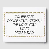 Afstuderen Diploma Gastenboek (Achterkant)