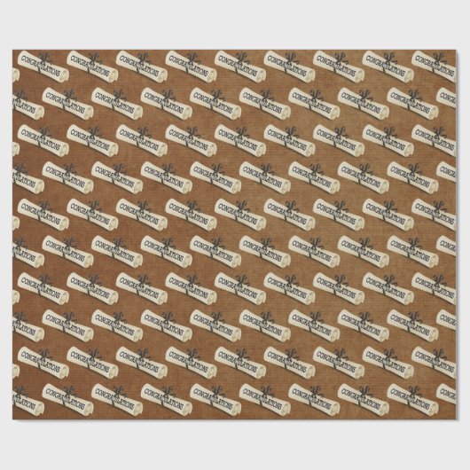 Afstuderen Diploma Gefeliciteerd Cadeaupapier (Vlak)