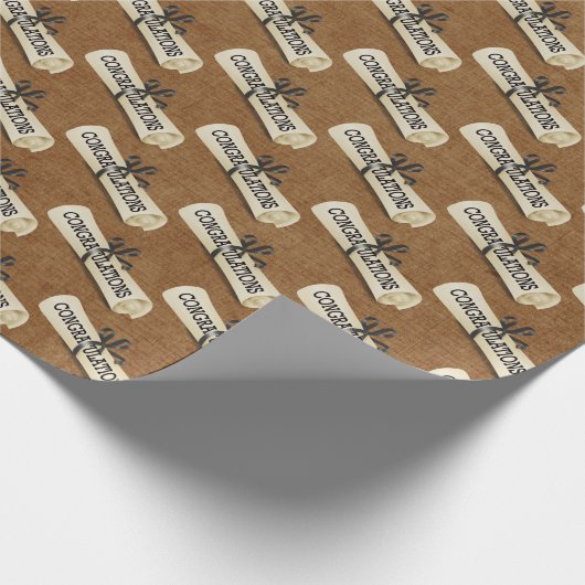 Afstuderen Diploma Gefeliciteerd Cadeaupapier (Hoek)