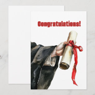 Afstuderen Diploma Gefeliciteerd Feestdagenkaart