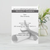 Afstuderen Diploma Graduation Invitations Kaart (Staand voorkant)