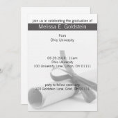 Afstuderen Diploma Graduation Invitations Kaart (Voorkant / Achterkant)