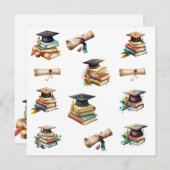 Afstuderen Diploma Pet en Boeken Kaart (Voorkant / Achterkant)