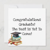 Afstuderen Diploma Pet en Boeken Kaart (Achterkant)