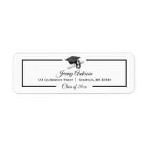 Afstuderen Diploma Pet en Tassel Return Address