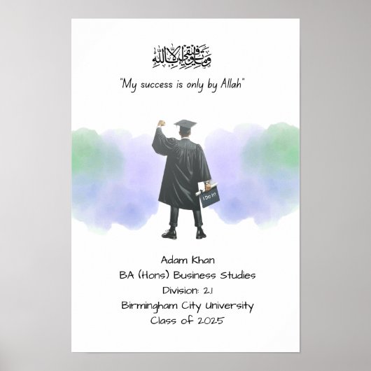 Afstuderen diploma poster (Voorkant)