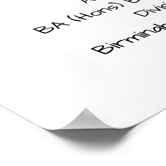 Afstuderen diploma poster (Hoek)