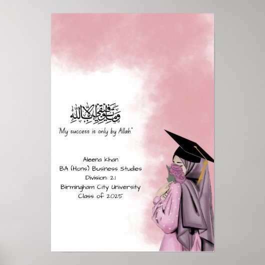 Afstuderen diploma poster (Voorkant)