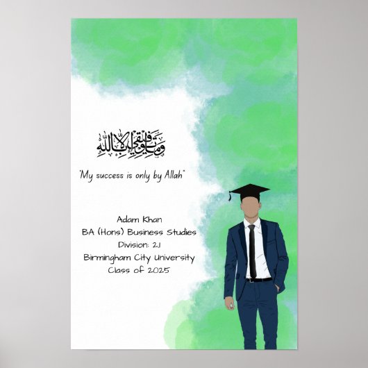 Afstuderen diploma poster (Voorkant)