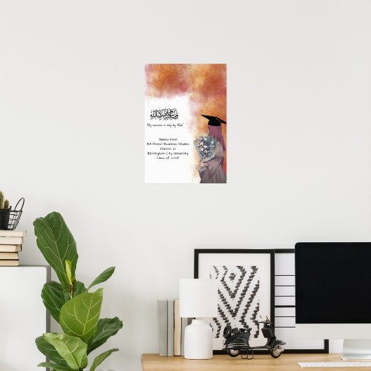 Afstuderen diploma poster (Thuiskantoor)