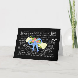 Afstuderen  Diploma Rozen Girly Floral Kaart