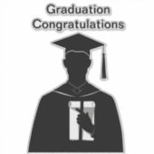 Afstuderen diploma sticker (Voorkant)