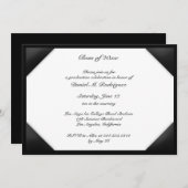 Afstuderen Diploma Thema Flat Invitation Kaart (Voorkant / Achterkant)