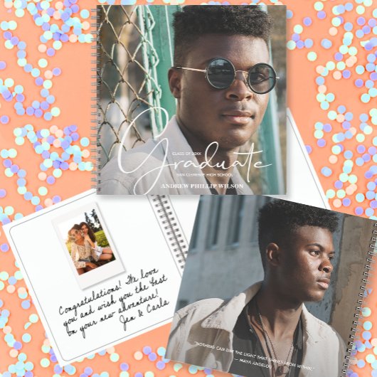 Afstuderen direct foto gastboek notitieboek