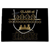 Afstuderen - DIY Jaar en Naam - Zwart Groot Cadeauzakje (Voorkant)