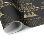 Afstuderen - DIY Year en Name - Black Cadeaupapier (Rol Hoek)