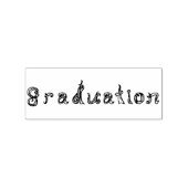 Afstuderen Doc Font Line Art Rubber Stempel (Afrduk)