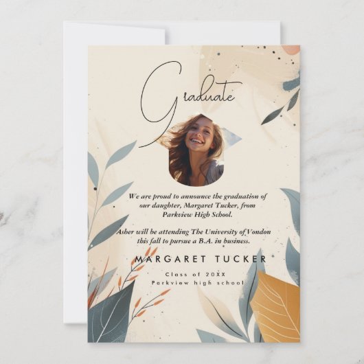 Afstuderen Dochter Aankondiging (Voorkant)