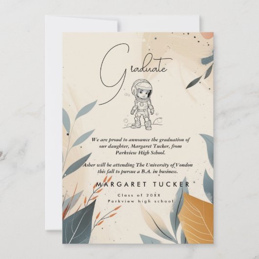 Afstuderen Dochter Aankondiging (Voorkant)