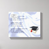 Afstuderen Dochter Gedicht Canvas Art Print (Voorkant)