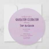 Afstuderen Dochter Paarse Bloemen Kaart (Achterkant)