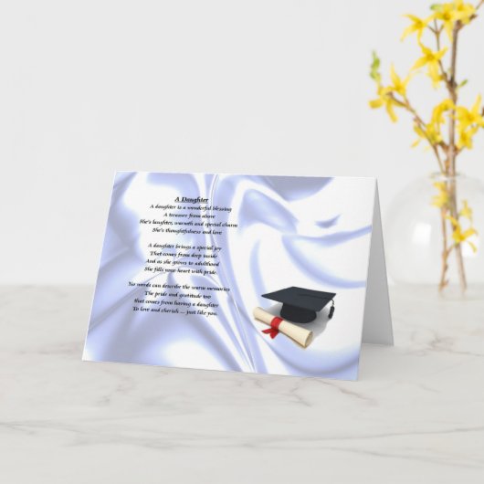 Afstuderen - Dochtergedicht Kaart (Gele Bloem)