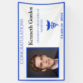 Afstuderen Doctor Caduceus Paarse NYU University Spandoek (Verticaal)