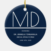 Afstuderen Doctor MD Keepomwille Keramisch Ornament (Achterkant)