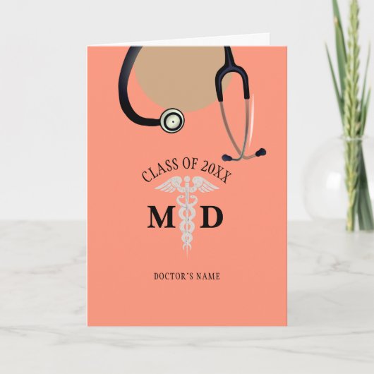 Afstuderen Doctor Modern Scrub top - Gepersonalise Kaart (Voorkant)