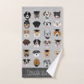 Afstuderen Dog Face Bad Handdoek (Handdoek)