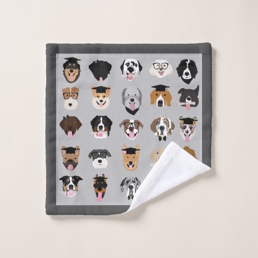 Afstuderen Dog Face Bad Handdoek (Wasdoekje)