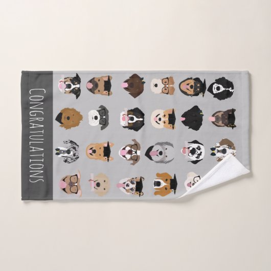 Afstuderen Dog Face Bad Handdoek (Handdoek)