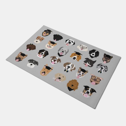 Afstuderen Dog Face Deurmat (Schuin)