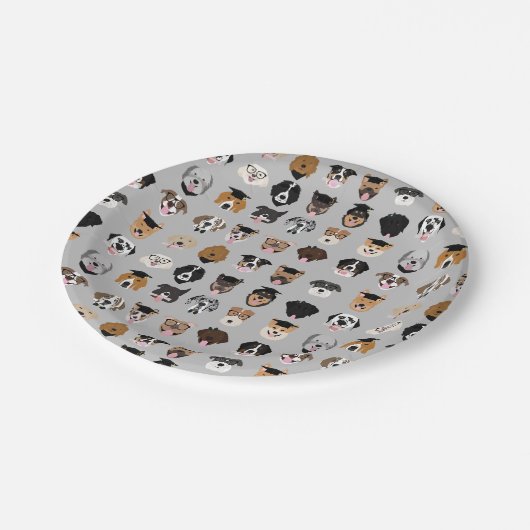 Afstuderen Dog Face Papieren Bordje (Gekanteld)