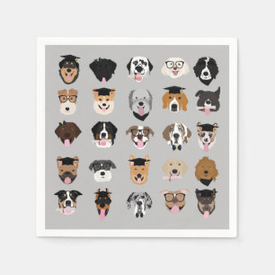 Afstuderen Dog Face Servet