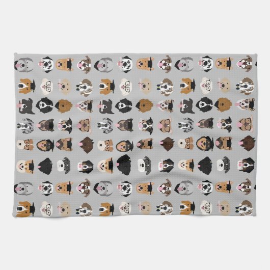 Afstuderen Dog Face Theedoek (Horizontaal)