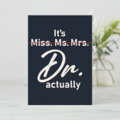 Afstuderen dokter Miss Mrs Dr. Eigenlijk grappig Kaart (Staand voorkant)