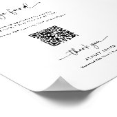 Afstuderen donatie QR Code College Fund Sign Poster (Hoek)