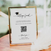 Afstuderen donatie QR Code College Fund Sign Poster