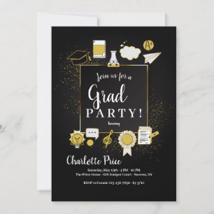 Afstuderen Doodles Invitation Kaart
