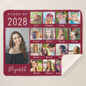 Afstuderen door de jaren 17 Foto's Bourgogne Sherpa Deken (Voorkant (horizontaal))